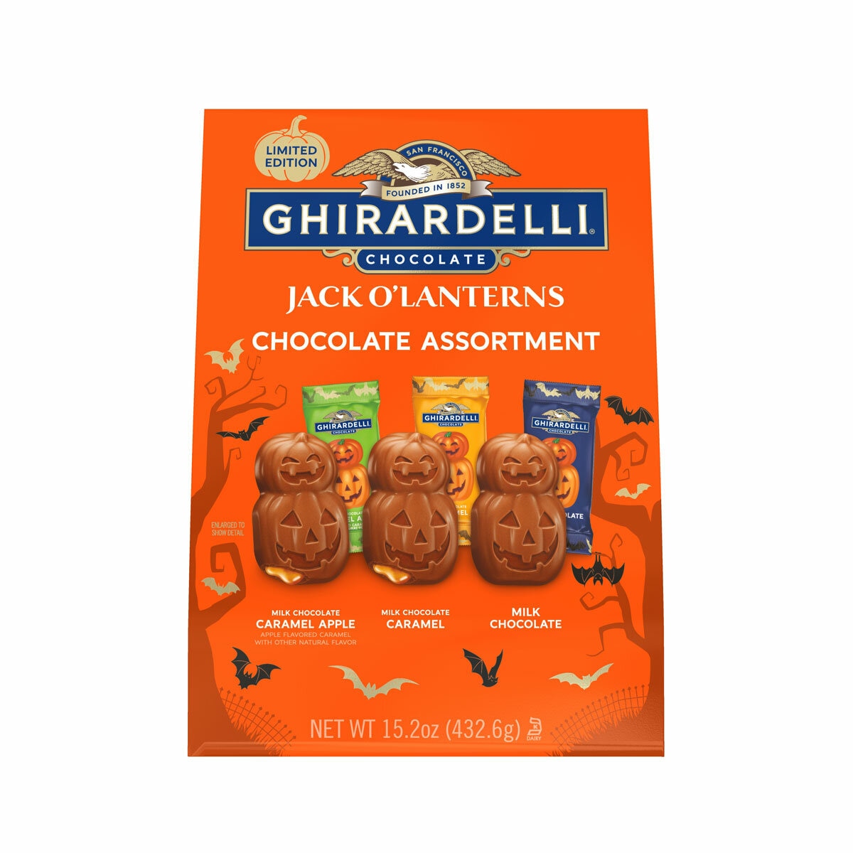 GHIRARDELLI JACK OLANTERN Chocolate Assortment 432G Front of Pack