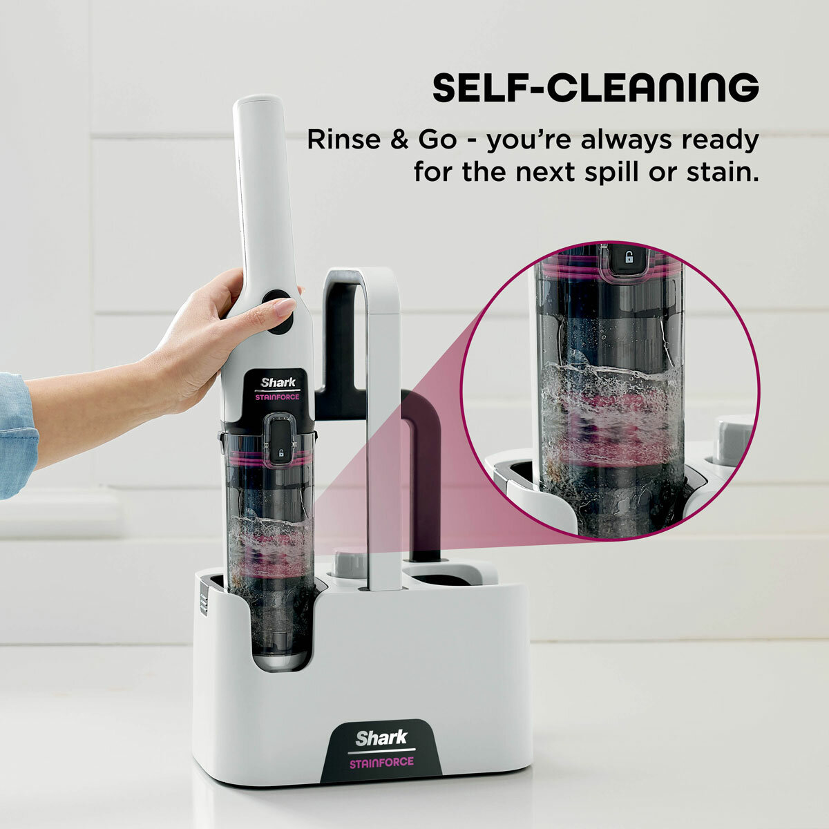 Shark StainForce Cordless Stain-Destroying Spot Cleaner with self cleaning
