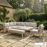 Bramblecrest Stowe 4 Piece L-Shaped Deep Seating Patio Set with Height Adjustable Table Bramblecrest Stowe 4 Piece L-Shaped Deep Seating Patio Set with Height Adjustable Table