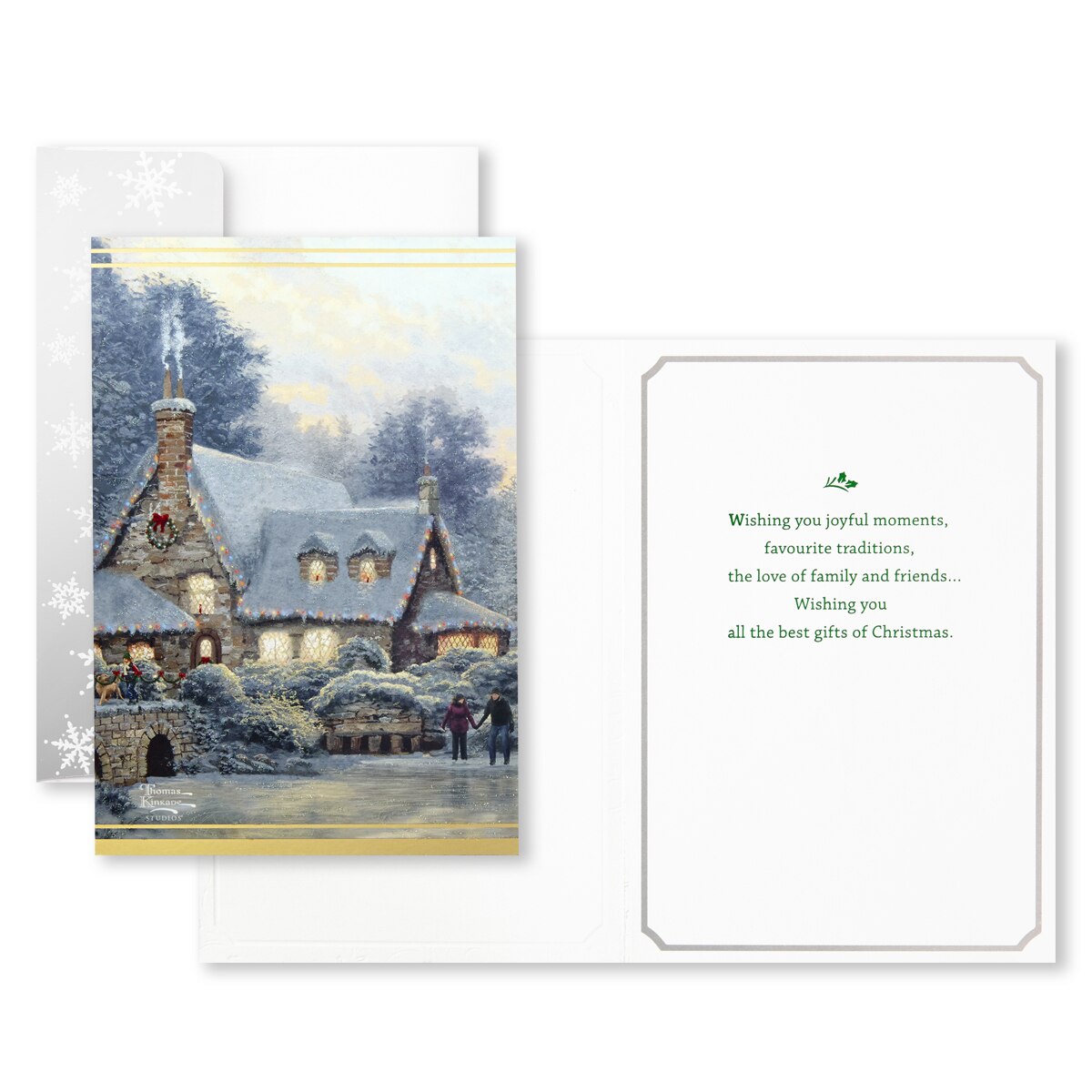 Hallmark Hand Crafted Christmas Card Assortment: Thomas Kinkade - 40 Pack