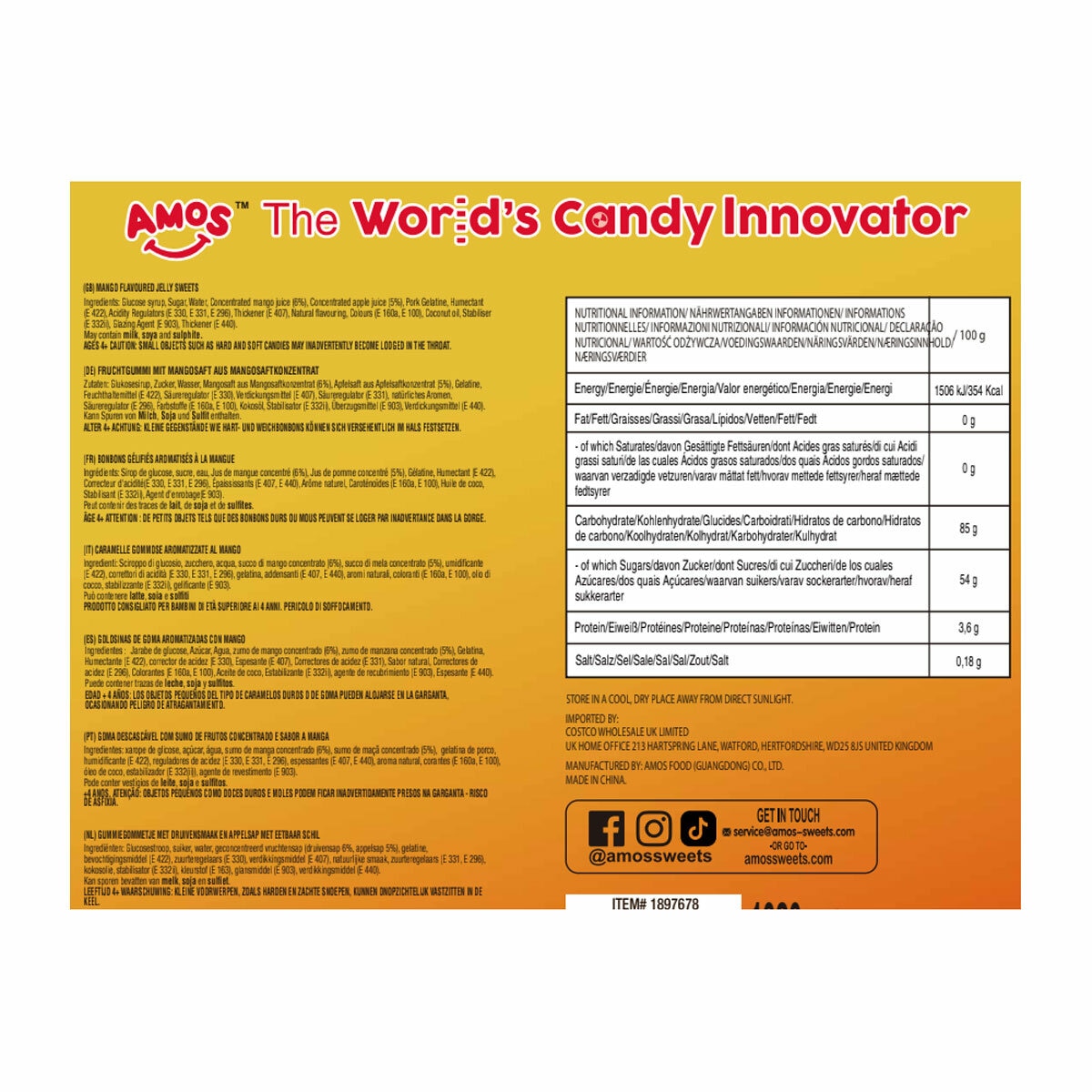 Ingredients and nutritional