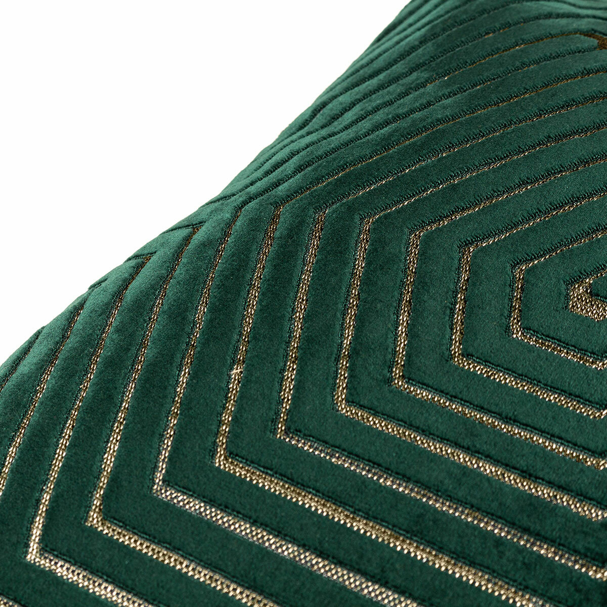 Paoletti Evoke Green Velvet Feather Fill Cushion 2 Pack, 45 x 45 cm