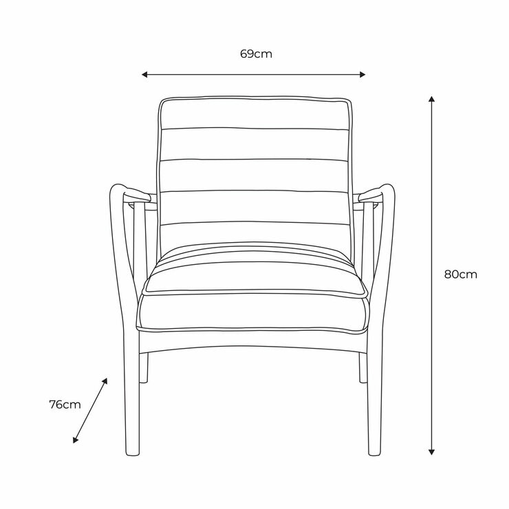 Gallery Datsun Sheepskin Fabric Armchair
