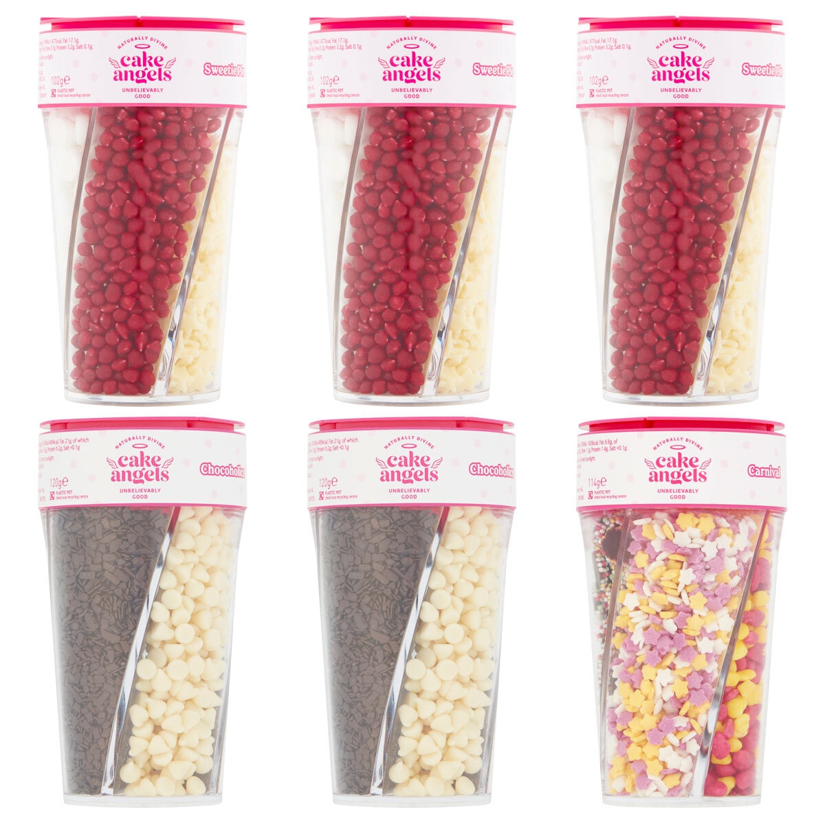 Cake Angels Baking Sprinkles, 6 Pack