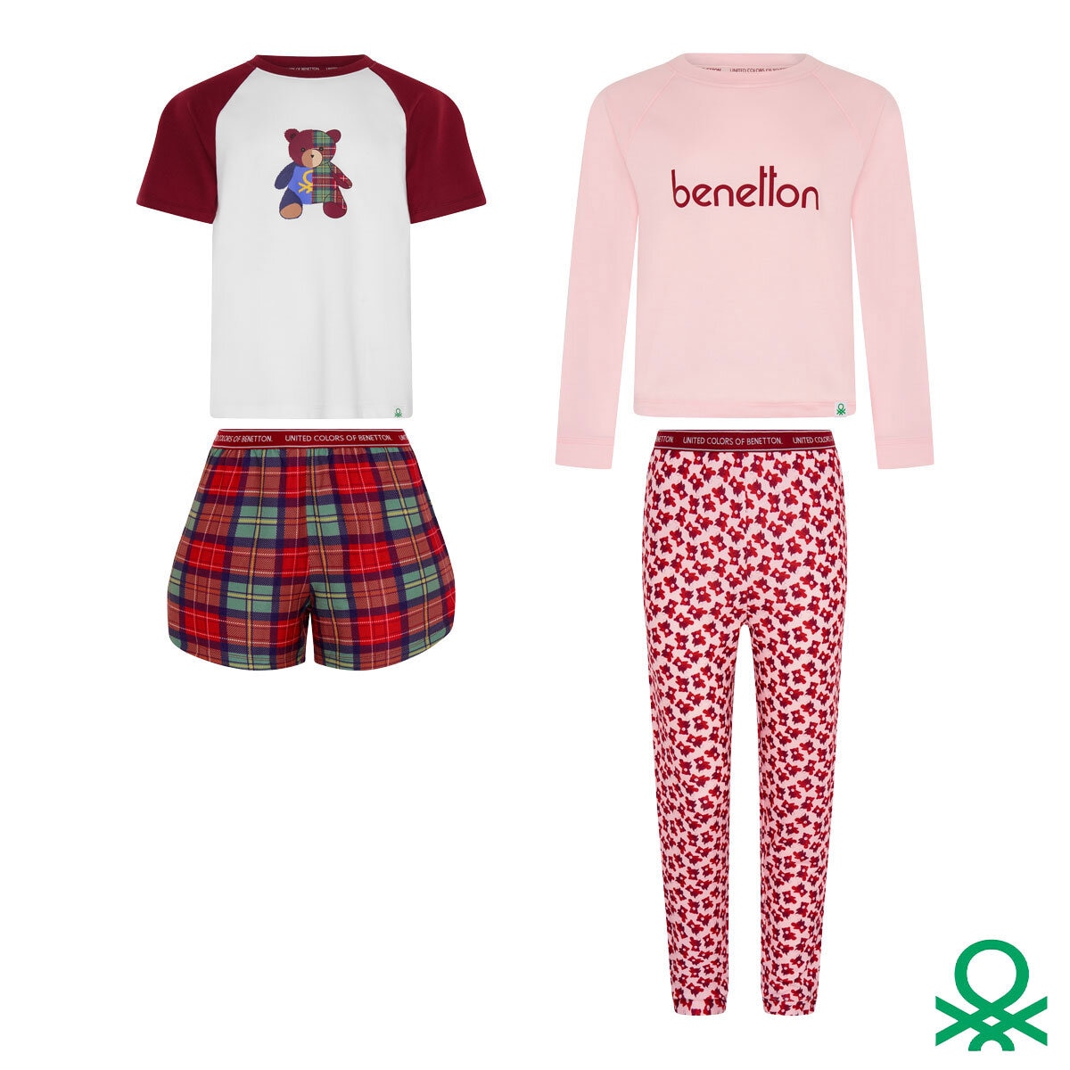 United Colors of Benetton Youth Pyjama, 4 Piece Set (3-12 Years)