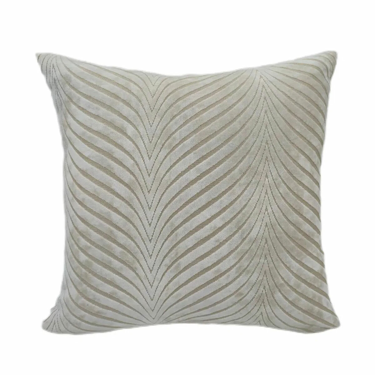Malini Rada Ivory Velvet Feather Fill Cushion, 56 x 56 cm