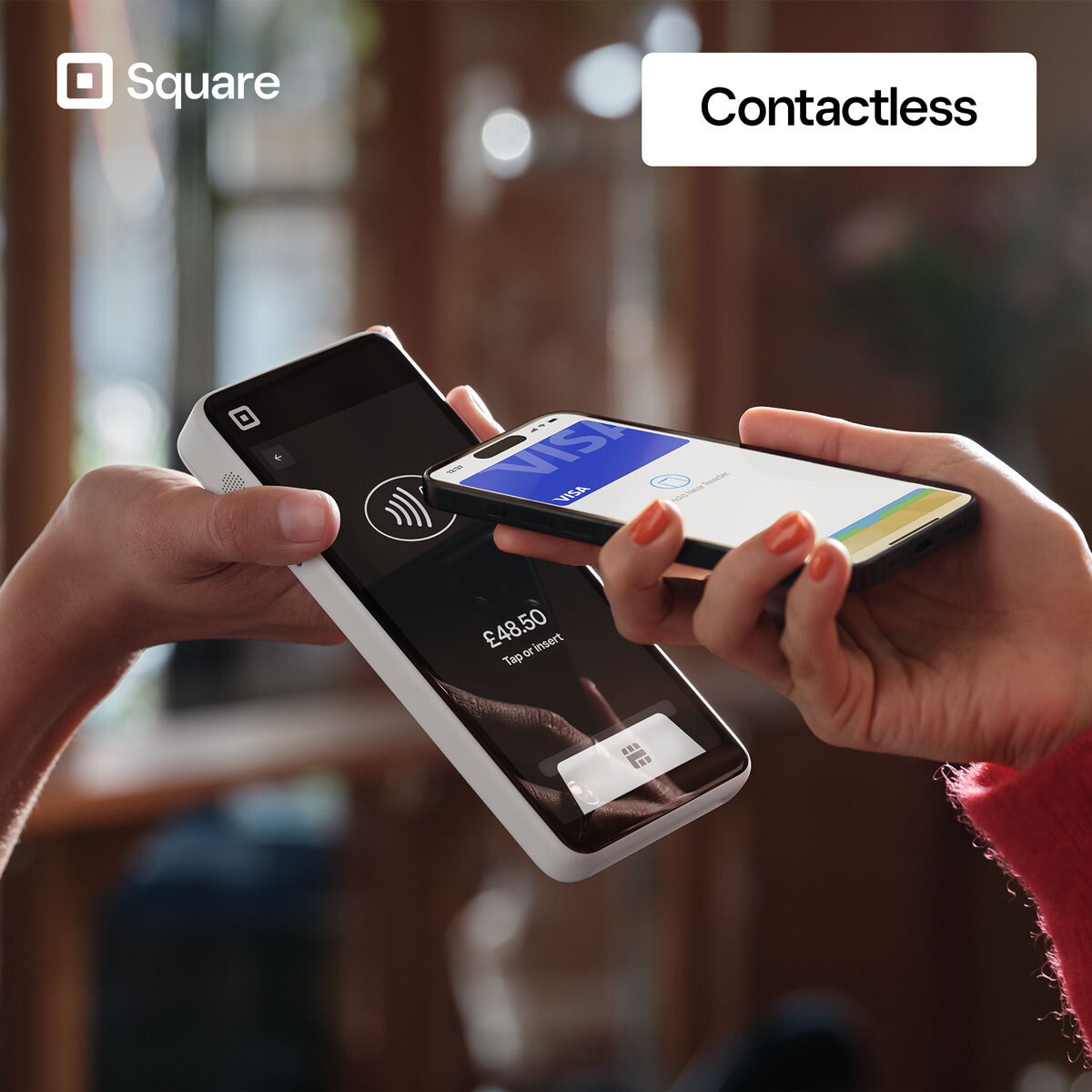Square Handheld, portable payment terminal with protective case