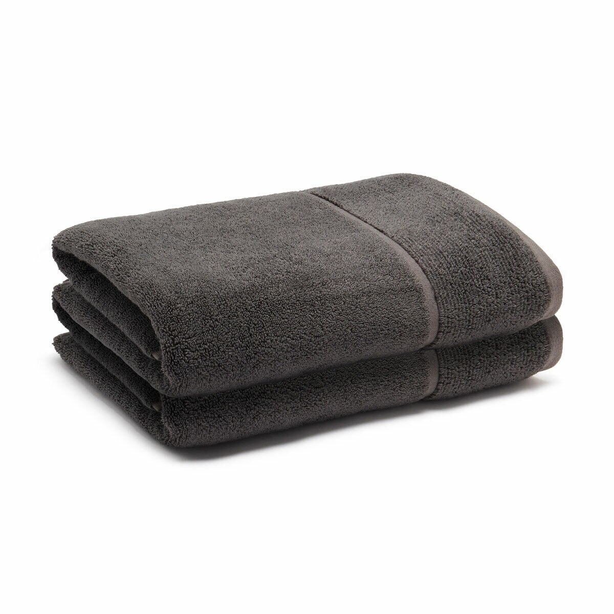 Panda Bamboo & Cotton Grey Bath Towels, 2 Pack Panda Bamboo & Cotton Grey Bath Towels, 2 Pack