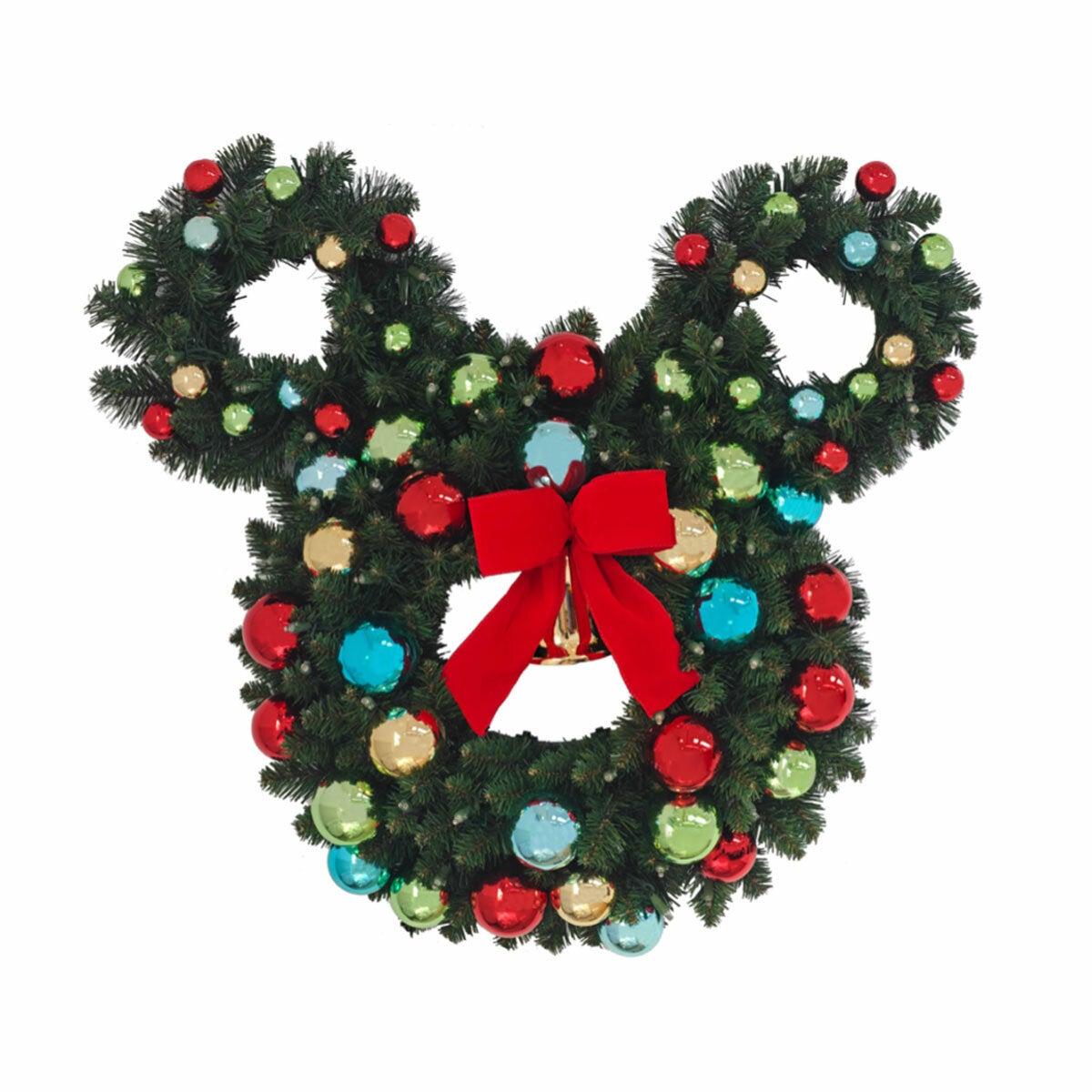 30 Inch Pre-Lit Mickey Figural Christmas Wreath 30 Inch Pre-Lit Mickey Figural Christmas Wreath