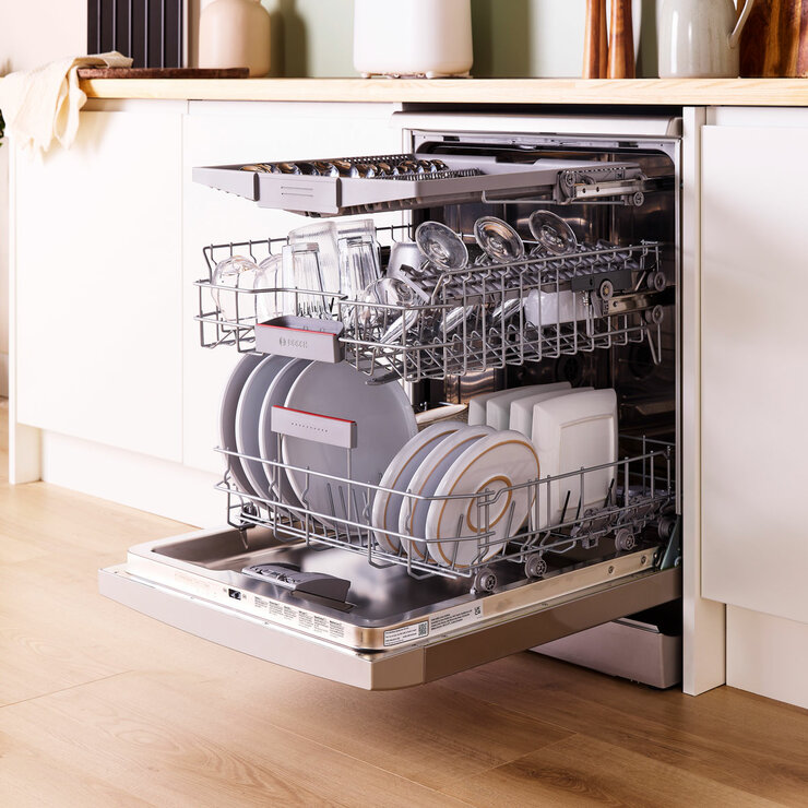 Bosch Series 4 SMS4EMI06G 14 Place Setting Dishwasher, B Rated in Inox