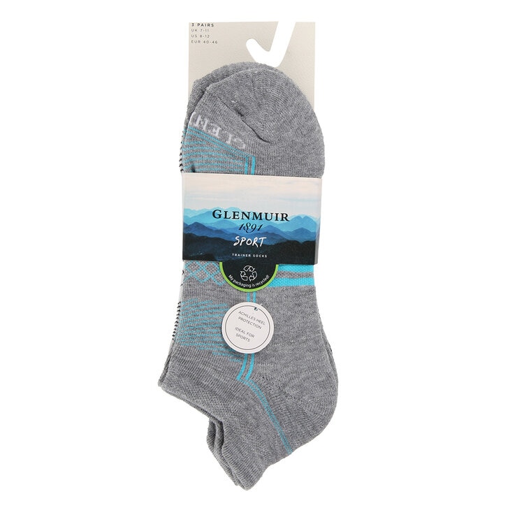 Glenmuir Men's Cushioned Sport Sock, 2 x 3 Pack in Assorted Colours Glenmuir Men's Cushioned Sport Sock, 2 x 3 Pack in Assorted Colours