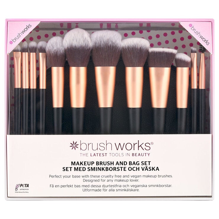 Brushworks Makeup Brush & Bag Set Brushworks Makeup Brush & Bag Set