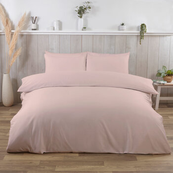 Purity Home Easy-care 400 Thread Count Cotton 3 Piece Bed Set, Blush in 4 Sizes