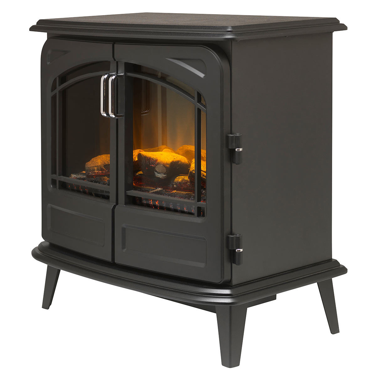 Dimplex Somborne Optiflame Electric Stove in Matt Black, 2KW Costco UK