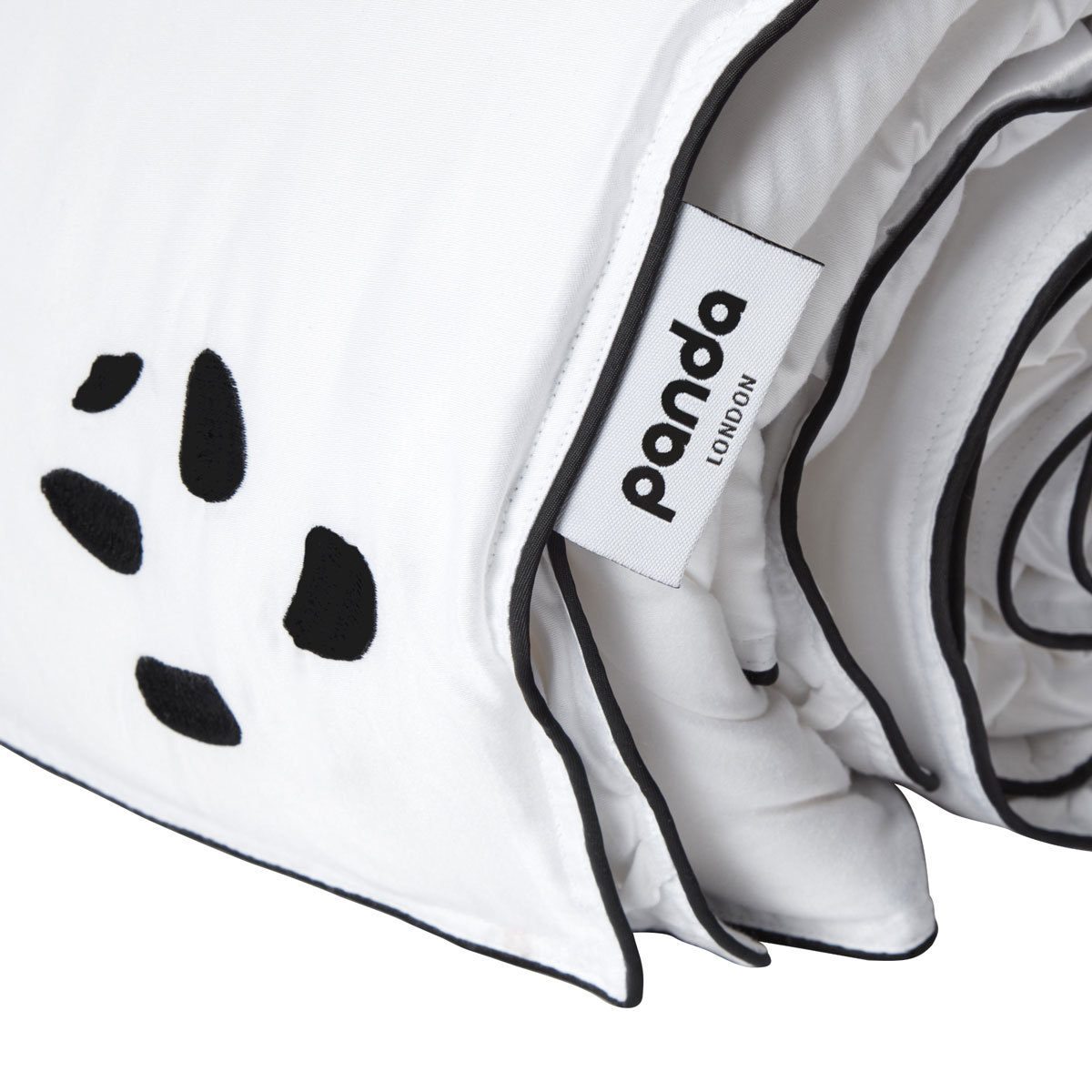 Close up image of Panda Life Kids Duvet, Rolled