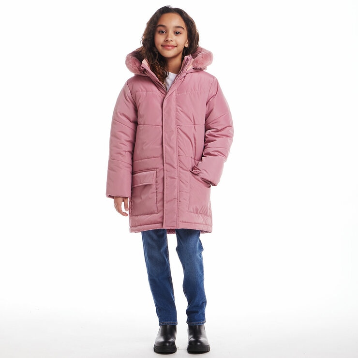 Andy & Evan Girls Back to School/Weekend Parka in Pink, 9-10 Years