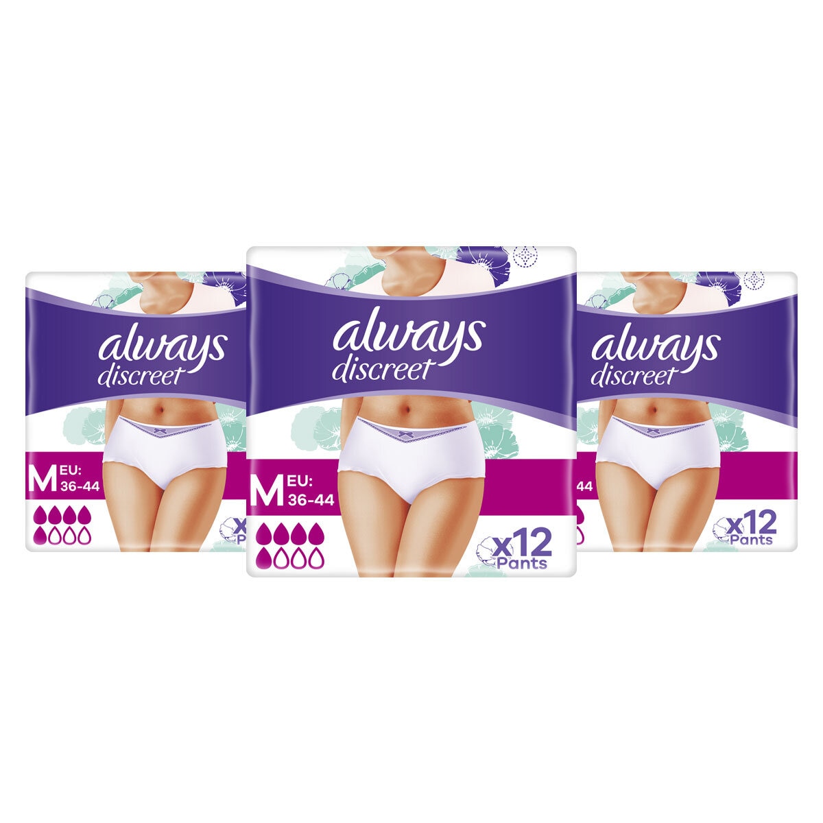 Always Discreet Normal Pants,  3 x 12 Pack