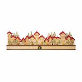 Wooden House Advent Calendar with 28 LED Lights