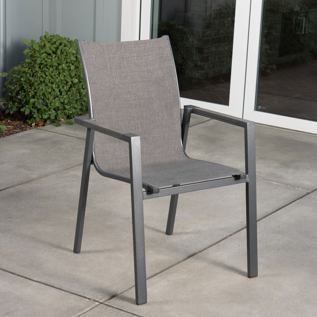 SunVilla Dark Forest 9 Piece Extending Sling Dining Patio Set + Cover