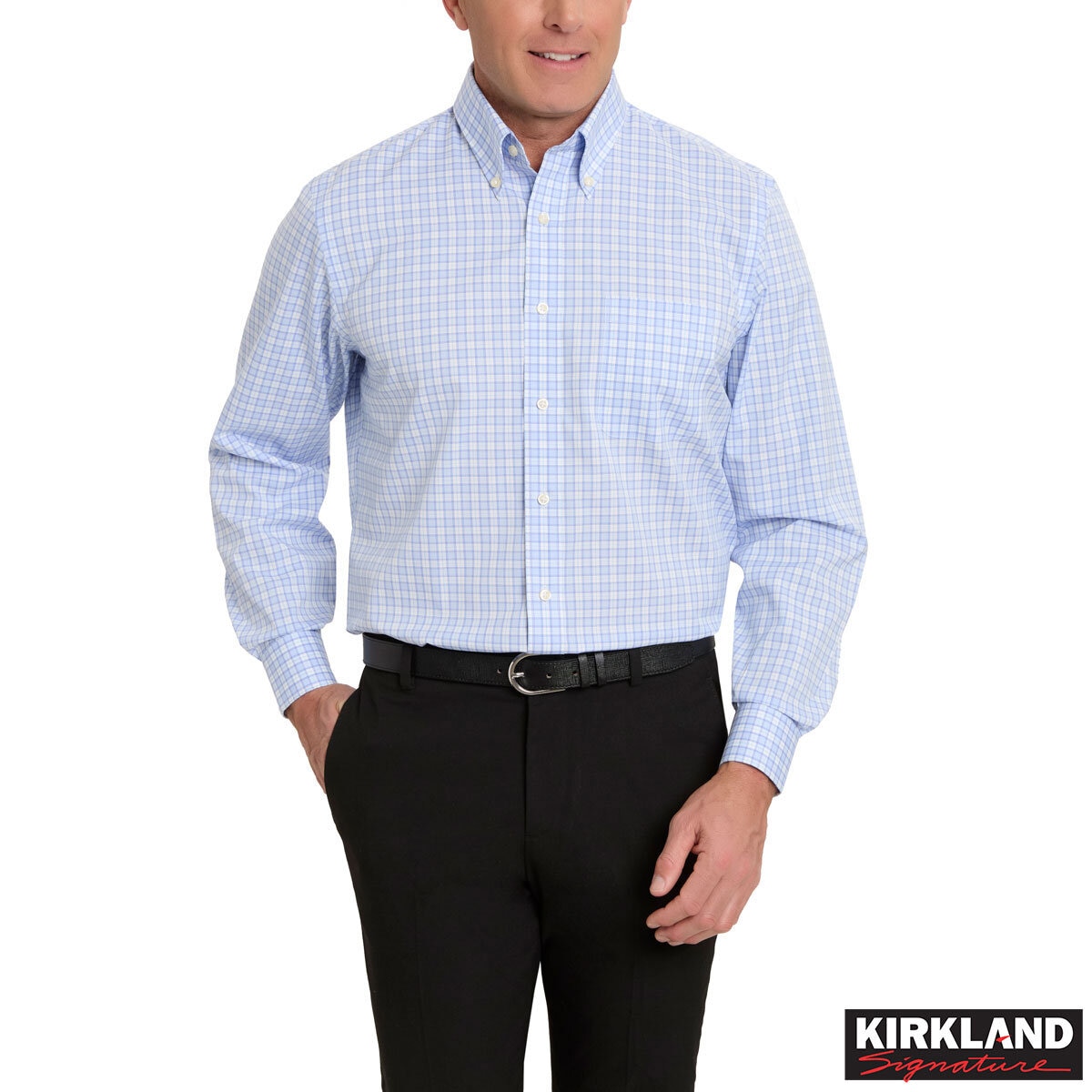 Kirkland Signature Men's Dress Shirt in Light Blue