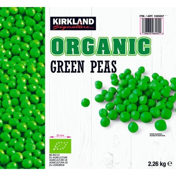 Kirkland Signature Organic Green Peas, 2.26kg Kirkland Signature Organic Green Peas, 2.26kg