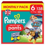Pampers Paw Patrol Baby Dry Pants Size 6, 138 Pack