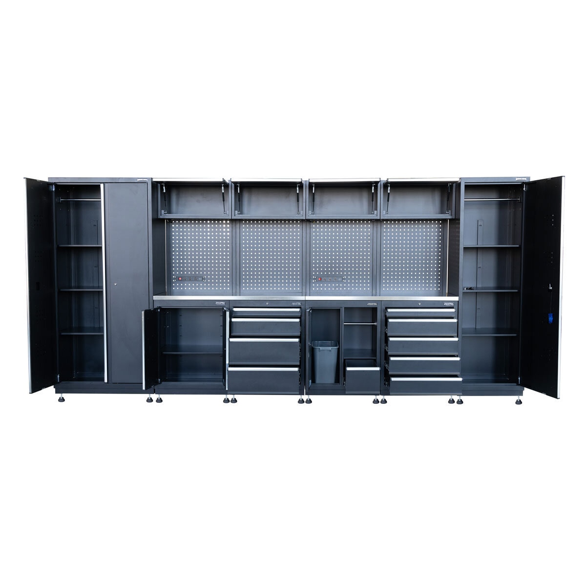 Hilka Garage Industrial 15 pc Modular Cabinet Set