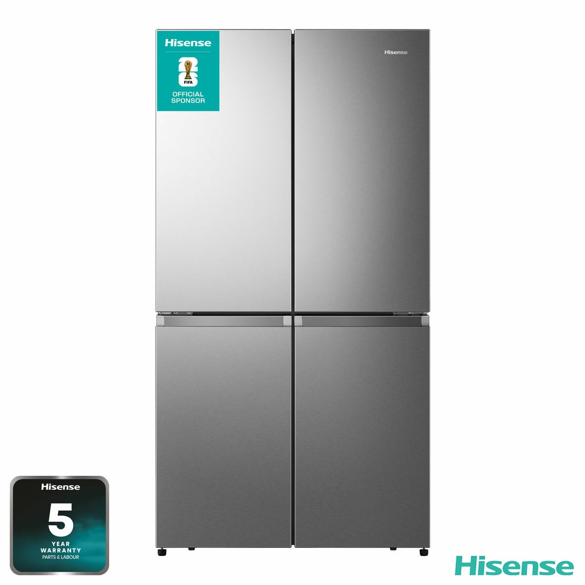 Hisense RQ758N4SASE, Pureflat Multi Door Fridge Freezer, E Rated in Silver Hisense RQ758N4SASE, Pureflat Multi Door Fridge Freezer, E Rated in Silver