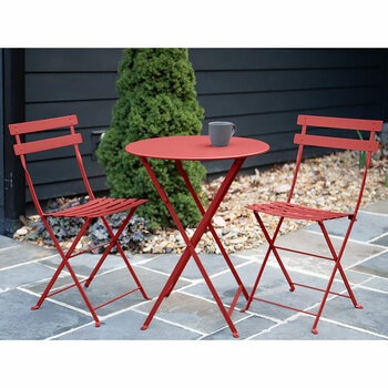 Fermob 3 Piece Bistro Set in Red Fermob 3 Piece Bistro Set in Red