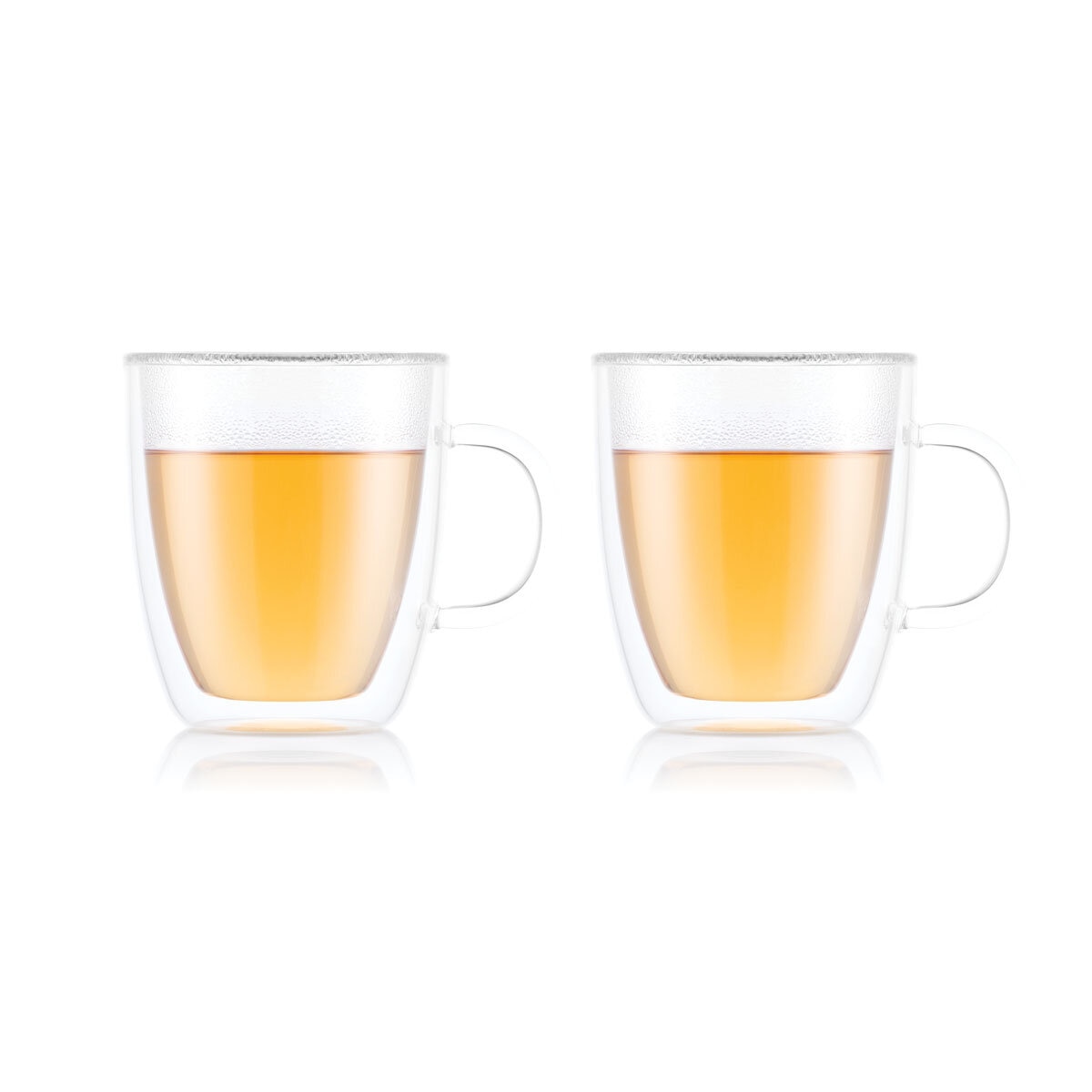Double walled glass mug