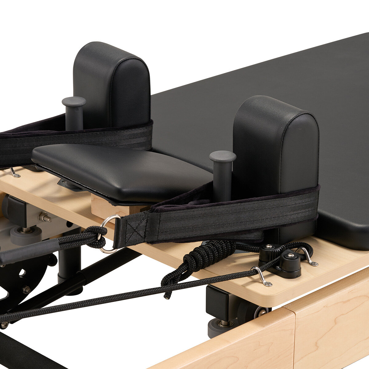 Studio image showing features of the reformer Studio image showing features of the reformer