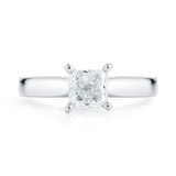 1.0ct Princess Cut Diamond Solitaire Ring, Platinum