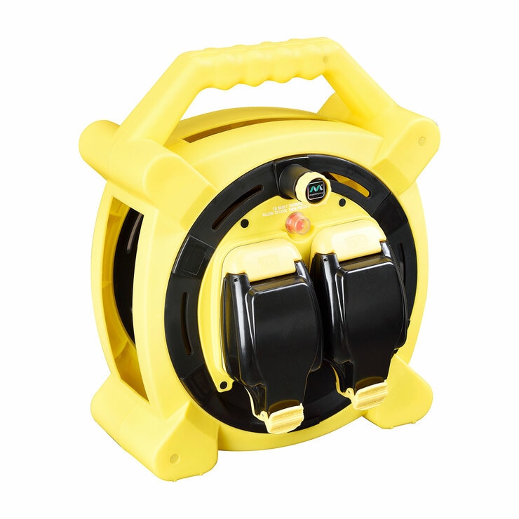 Masterplug 20M Weatherproof Cable Reel with 2 x IP54 Sockets Masterplug 20M Weatherproof Cable Reel with 2 x IP54 Sockets