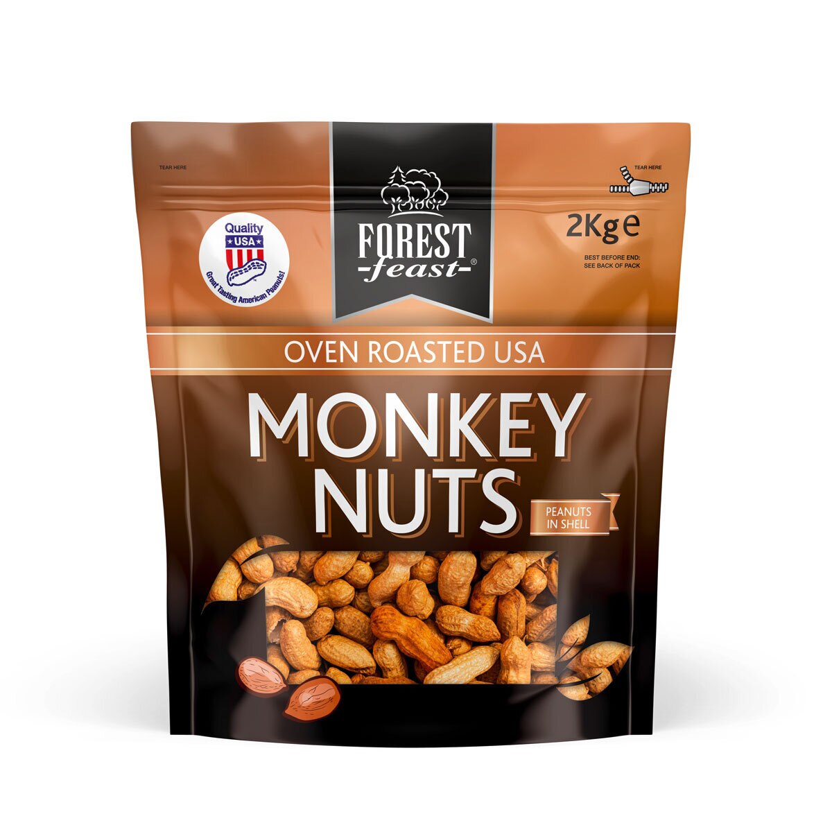 Forest Feast Roasted Monkey Nuts, 2kg Costco UK