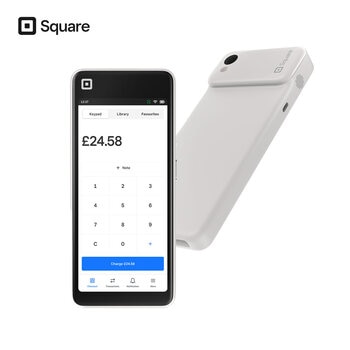 Square Handheld, portable payment terminal with protective case