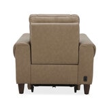 Aiden & Ivy Spencer Brown Leather Power Reclining Armchair