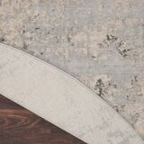 Rustic Textures Mottled Grey Circle Rug