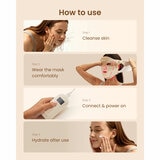 Lifestyle image of how to use Renpho Artimis Blush Light Mask
