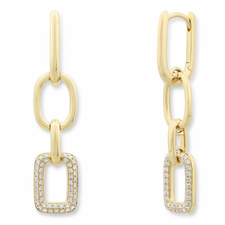 0.30ctw Round Brilliant Cut Diamond Earrings, 14ct Yellow Gold 0.30ctw Round Brilliant Cut Diamond Earrings, 14ct Yellow Gold