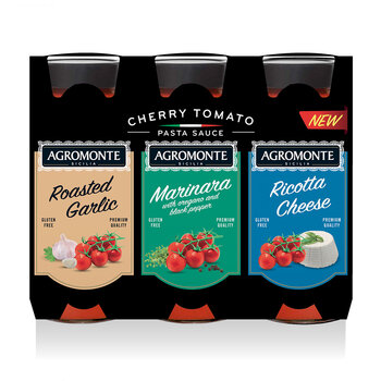 Agromonte Cherry Tomato Pasta Sauce Variety Pack, 3 x 580g