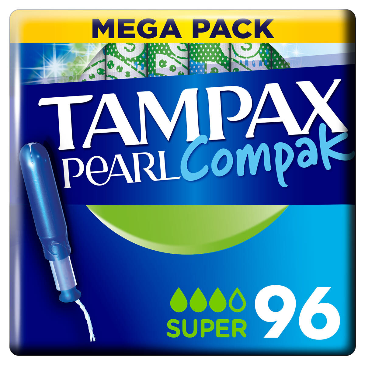 Tampax Pearl Compak Super Tampons, 4 x 24 Pack