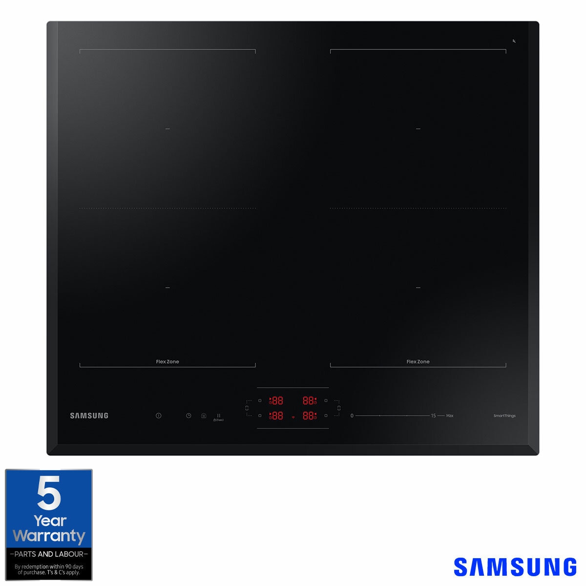 Samsung Series 5 NZ64B5066KK, Slim Fit Induction Hob with Dual Flex Zone