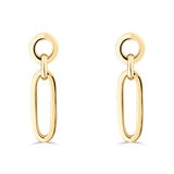 14ct Yellow Gold Paperclip Earrings