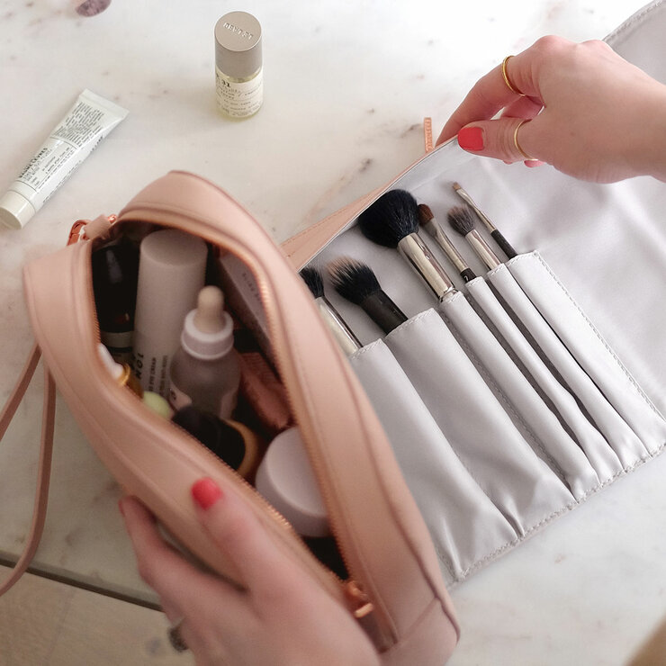 Blush Wrap Around Makeup Bag