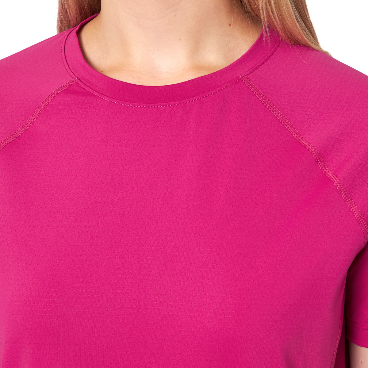 Mondetta Ladies Raglan Active Tee in Pink