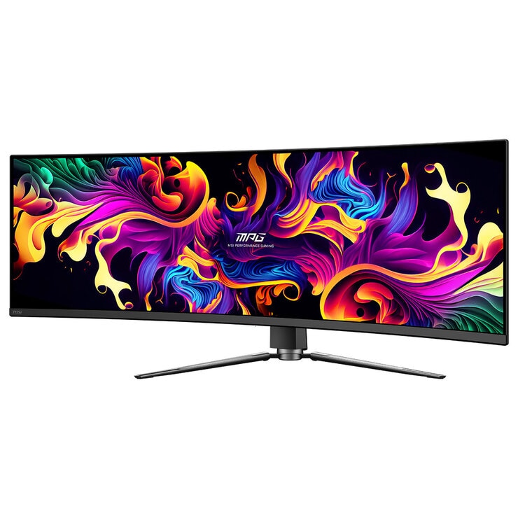 MSI MPG 491CQP DQHD 144Hz QD-OLED Curved Gaming Monitor, 9S6-3FA84T-003