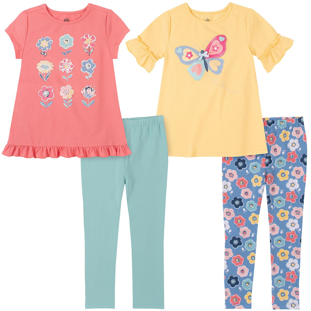 Kids Playwear Set, 4 pieces in 4 Designs & 4 Sizes