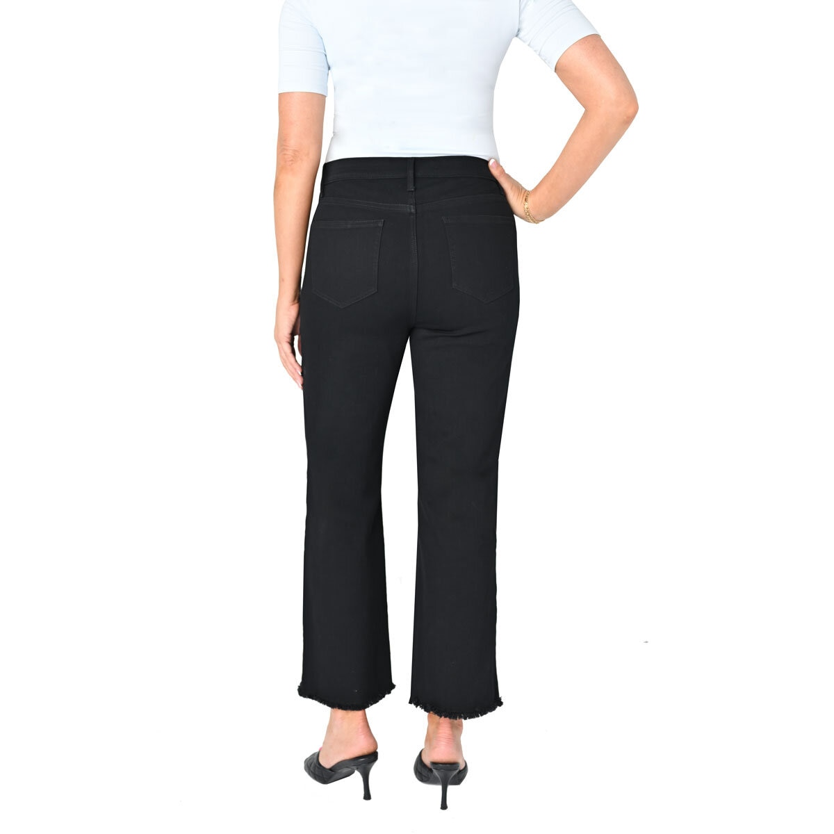 Briggs Ladies Twill Wide Leg Pant in Black