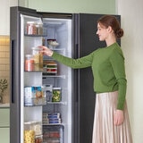 Samsung Bespoke RS80F66KBFEU Side by Side Fridge Freezer, B Rated in Black Samsung Bespoke RS80F66KBFEU Side by Side Fridge Freezer, B Rated in Black