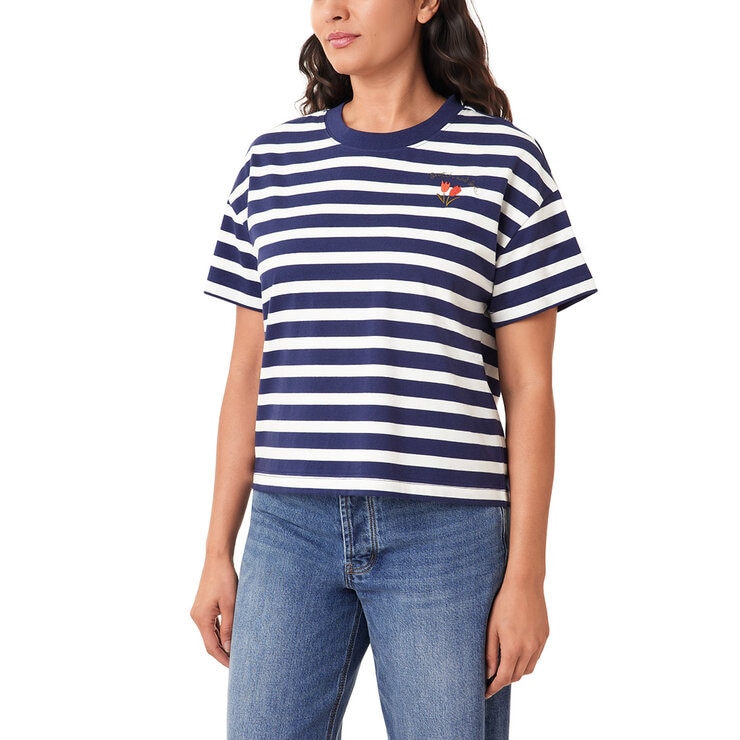 Scotch & Soda Ladies Boxy T-Shirt in Navy Scotch & Soda Ladies Boxy T-Shirt in Navy